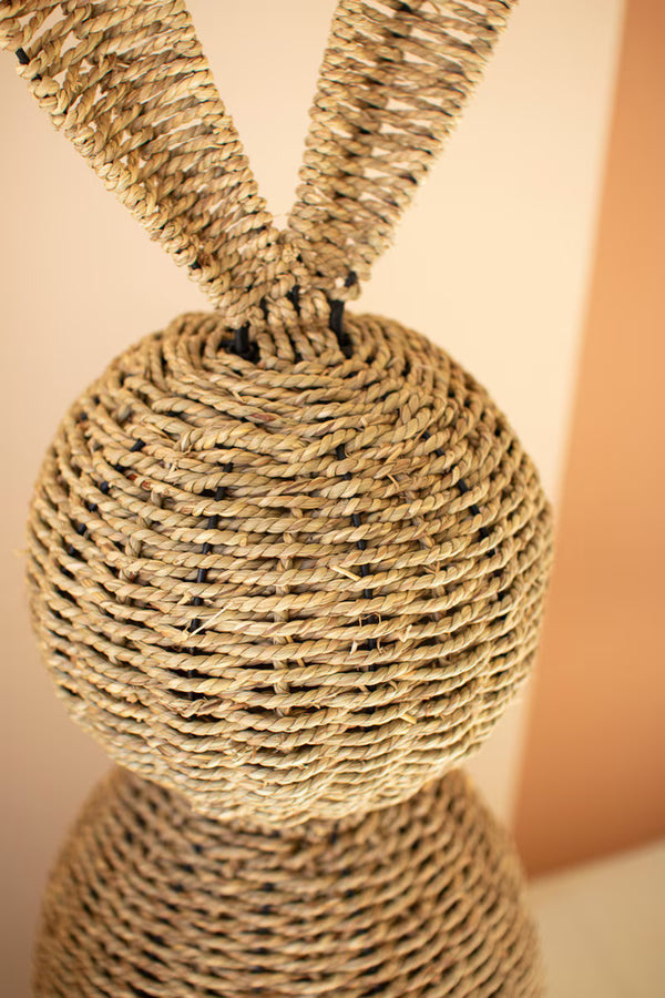 SET OF TWO GIANT WOVEN VINE  EASTER RABBITS
