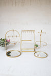 Set of 3 Tabletop Jewelry Stand with Mirror Bases