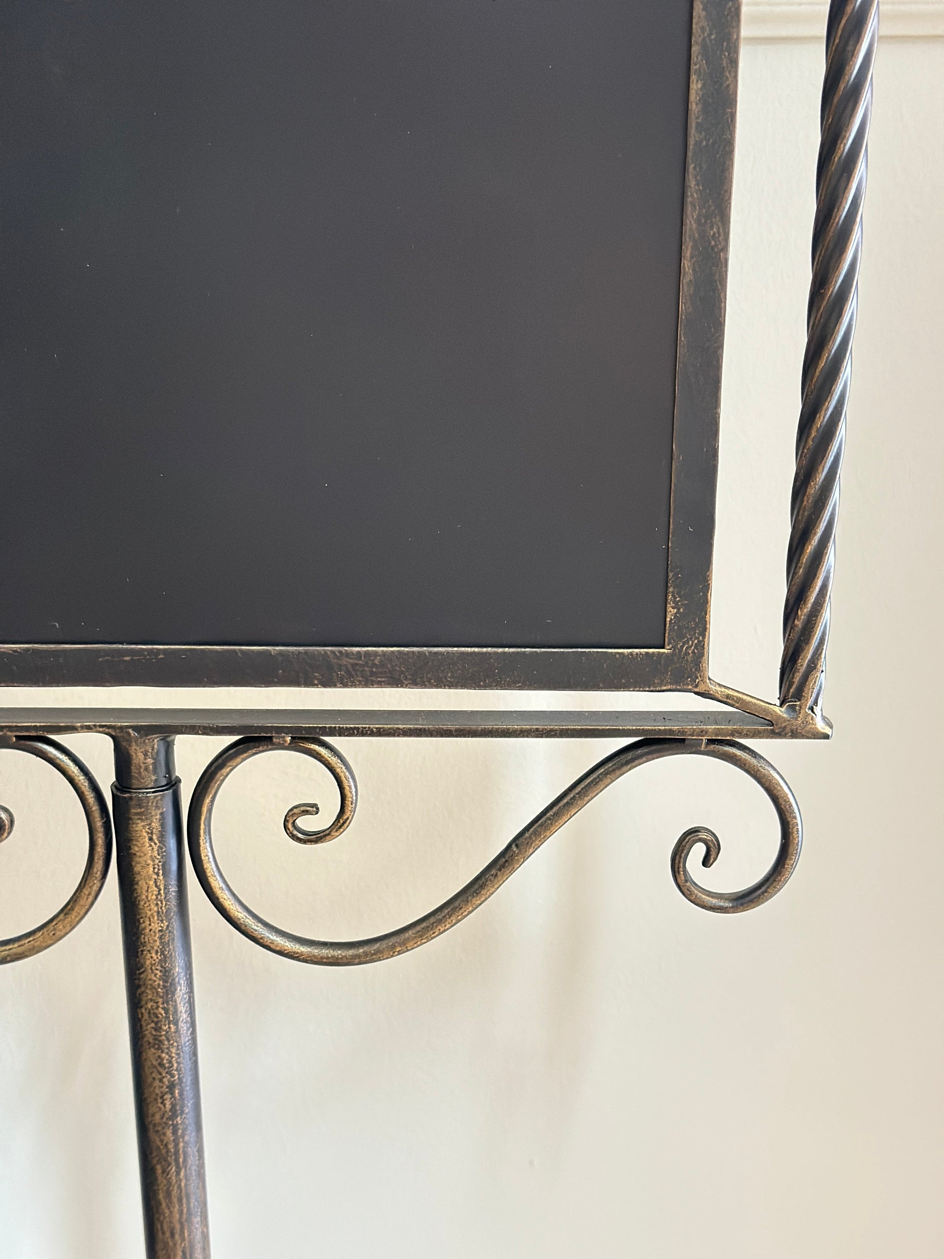 Metal Pedestal Chalkboard with Bird Accents