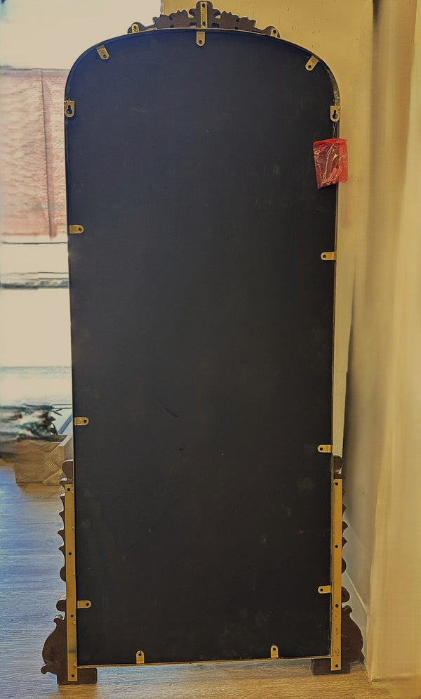 Vintage Arched Wall Mirror with Antique-Style Gold Finish Frame VagabondVintage