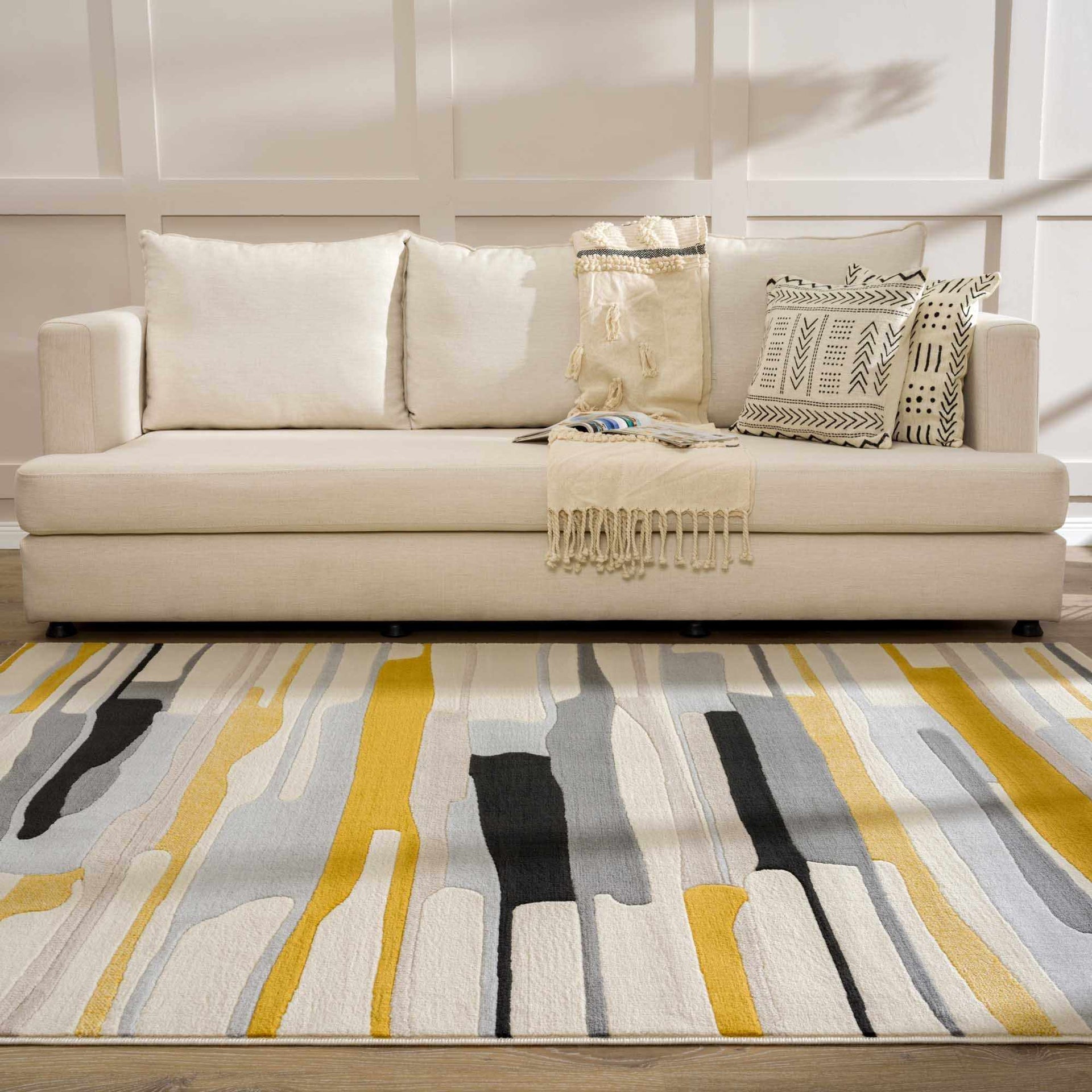 Southfields Mustard Modern Rug