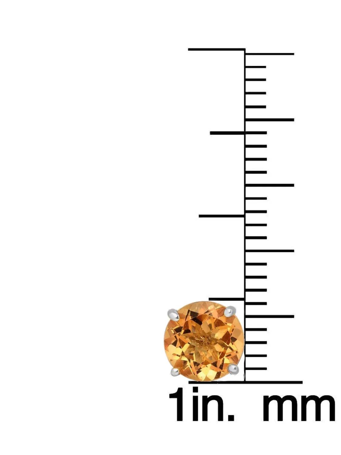 Sterling Silver Citrine Gemstone Studs - 2 Styles - Gifts for You 'n Me