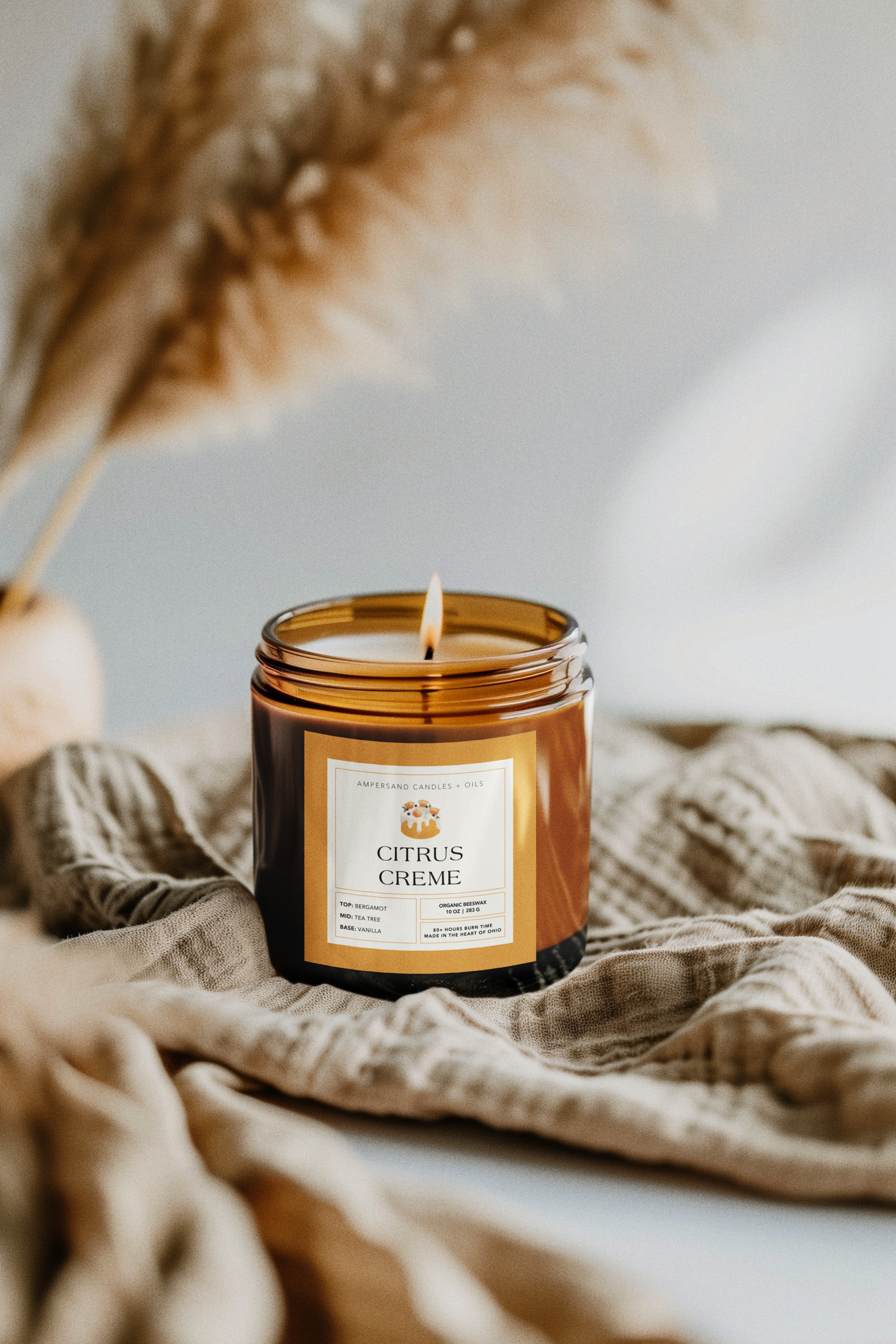 Citrus Crème Beeswax Candle