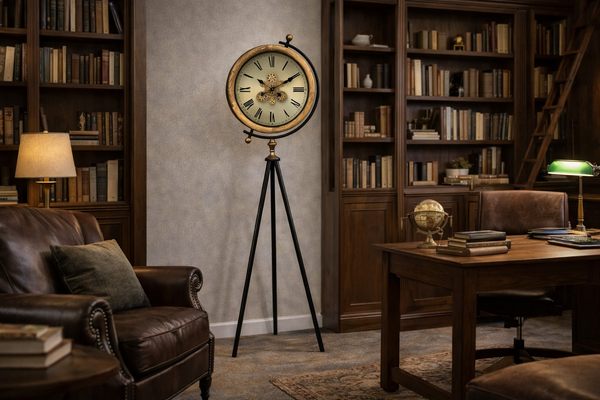 Auróra Tripod Gear Floor Clock