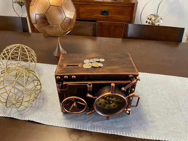 Table clock with Piggy Bank - Gifts for You 'n Me