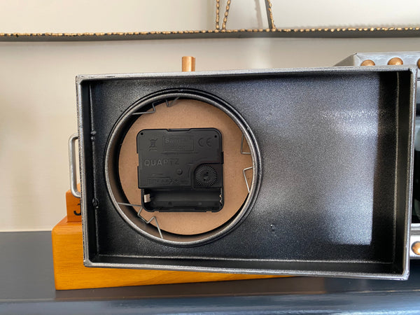 Table clock with Piggy Bank