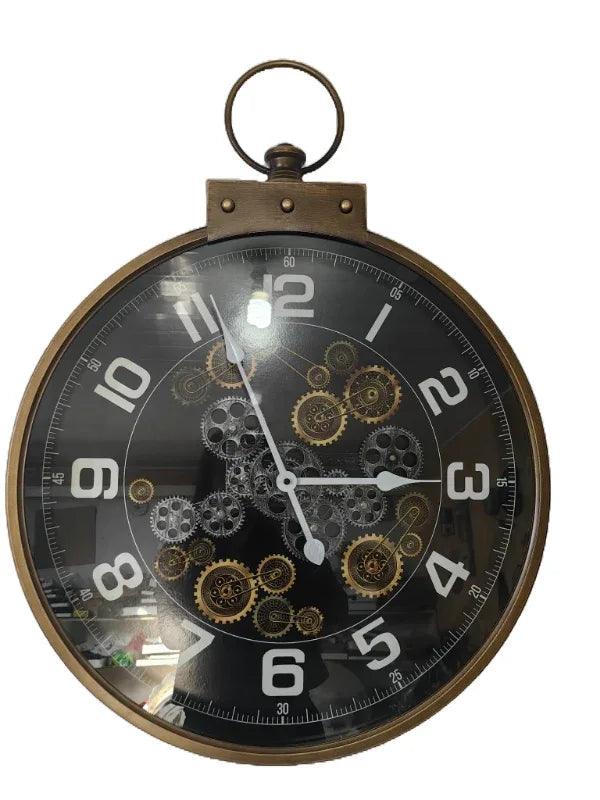 Brush Bronze Metal Rotating Gears Wall Clock - Gifts for You 'n Me