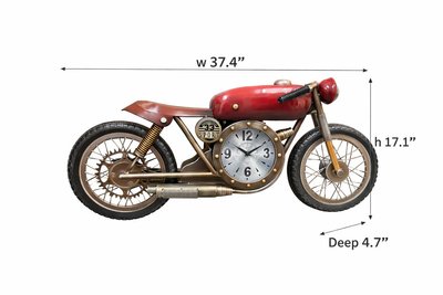 Vintage Racer Motorcycle Wall Clock