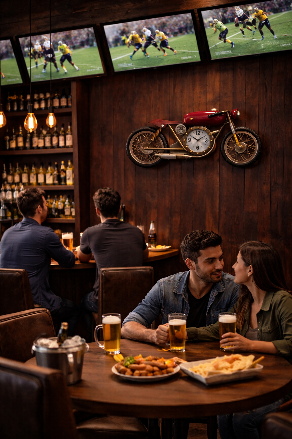 Vintage Racer Motorcycle Wall Clock