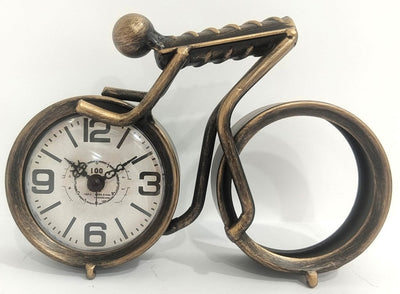 Vintage Bicycle Metal Table Clock