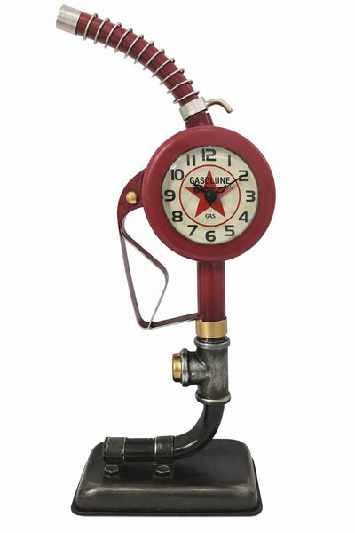 Vintage Gas Gun Metal Table Clock