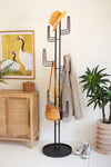 Black Iron Cactus Coat Rack