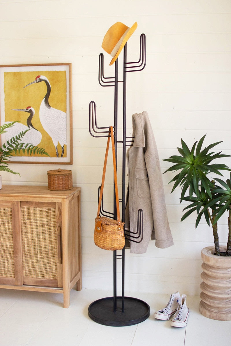 Black Iron Cactus Coat Rack Kalalou
