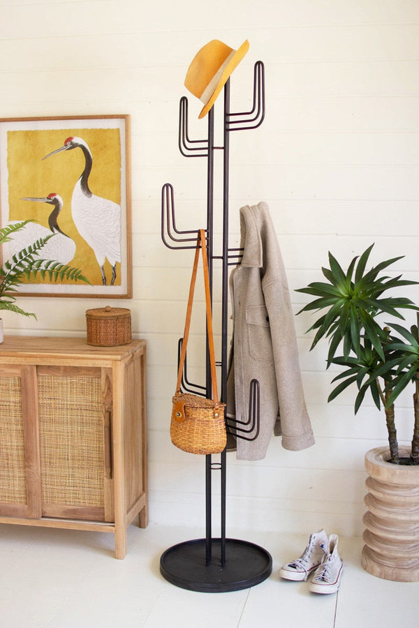 Black Iron Cactus Coat Rack Kalalou