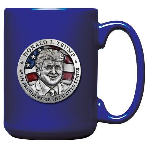 Donald Trump w/ Flag Coffee Mug