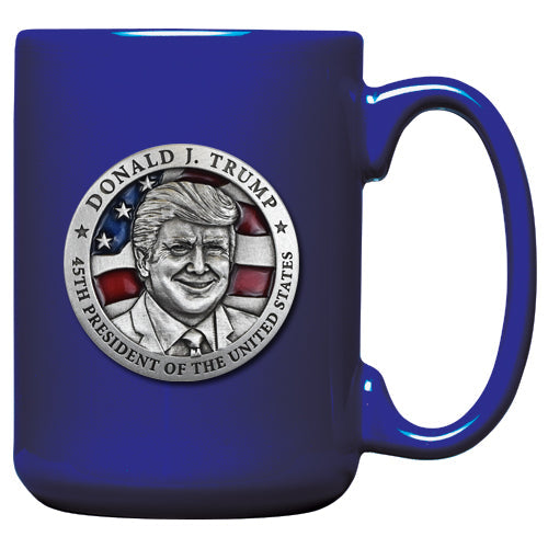 Donald Trump w/ Flag Coffee Mug