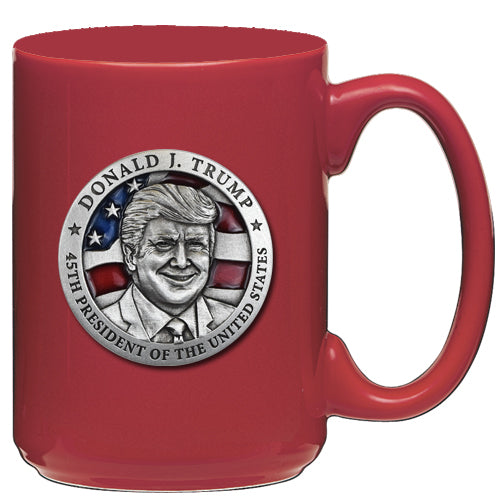 Donald Trump w/ Flag Coffee Mug
