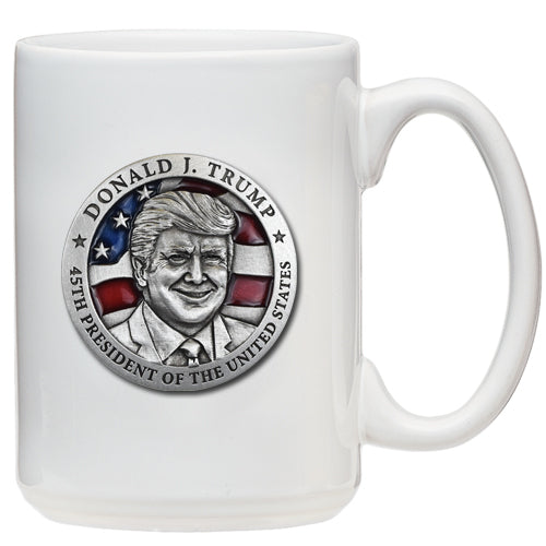 Donald Trump w/ Flag Coffee Mug