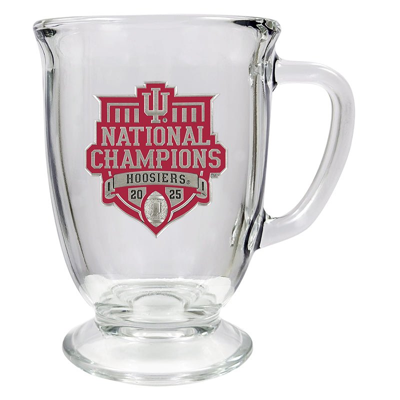 2025-26 Indiana National Champ  Coffee Mug (Clear and Burgundy)
