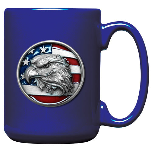 Eagle Head W/ Flag Coffee Mug