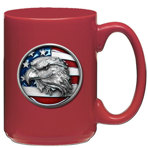 Eagle Head W/ Flag Coffee Mug