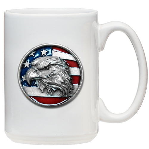 Eagle Head W/ Flag Coffee Mug