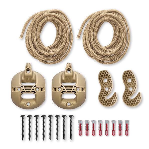 CasaMount 2rope Beige - Wall, Ceiling & Beam Suspension Set for Hammocks
