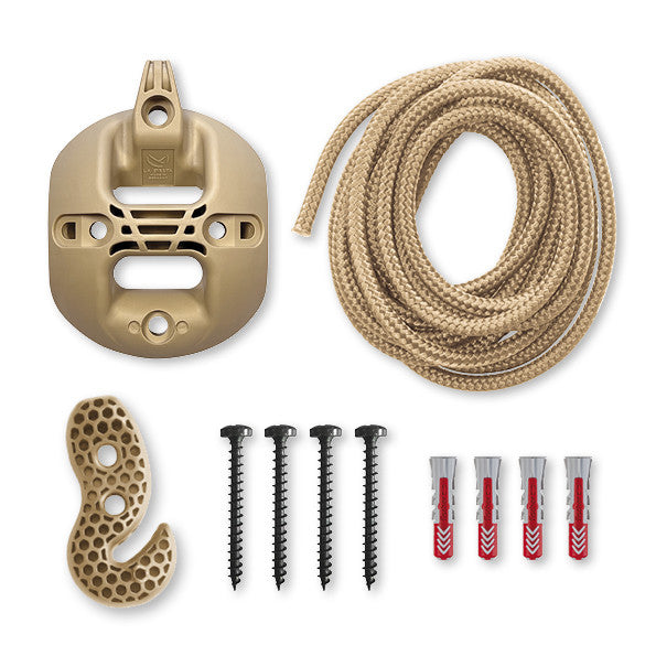 CasaMount 1rope Beige - Ceiling & Beam Suspension Set for Hammock Chairs LA SIESTA