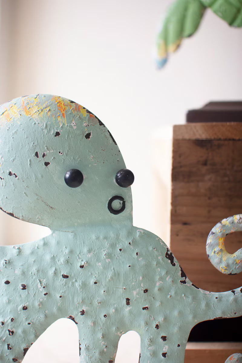 SET OF THREE PAINTED COASTAL DECOR