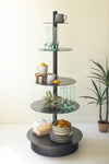 FIVE TIERED ROUND IRON STORE DISPLAY