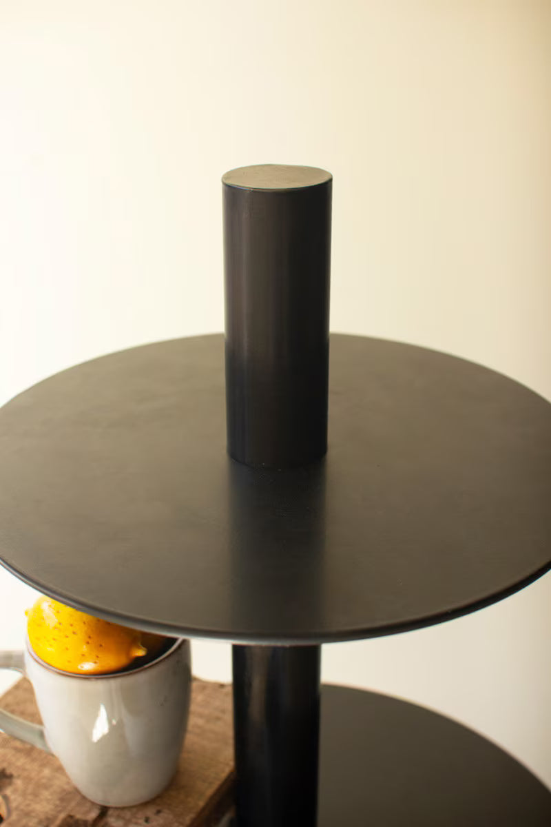 FIVE TIERED ROUND IRON STORE DISPLAY