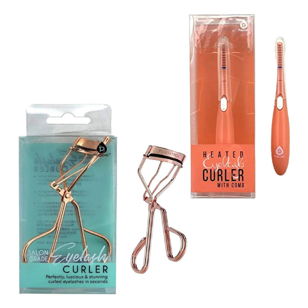 Pursonic Salon Grade Eyelash Curler & Heated Eyelash Curler With Comb Bundle - Gifts for You 'n Me