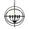 5 Light Brass Rustic Industrial Rotating Metal Chandelier