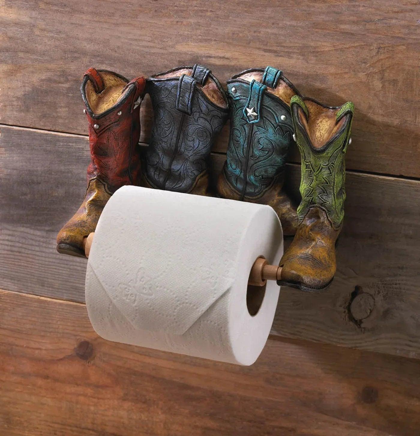COWBOY BOOTS TOILET PAPER HOLDER - Gifts for You 'n Me