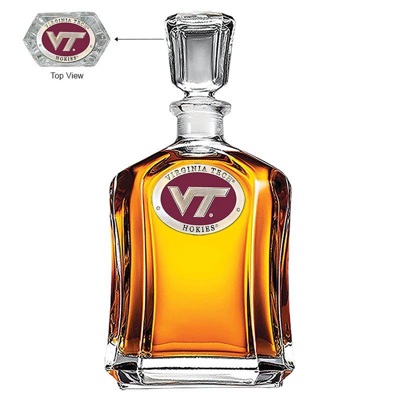 Virginia Tech University VT Logo Capitol Decanter