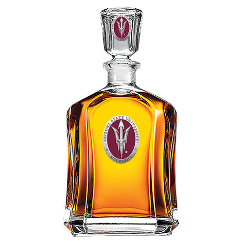 Arizona State University Pitch Fork Logo Capitol Decanter