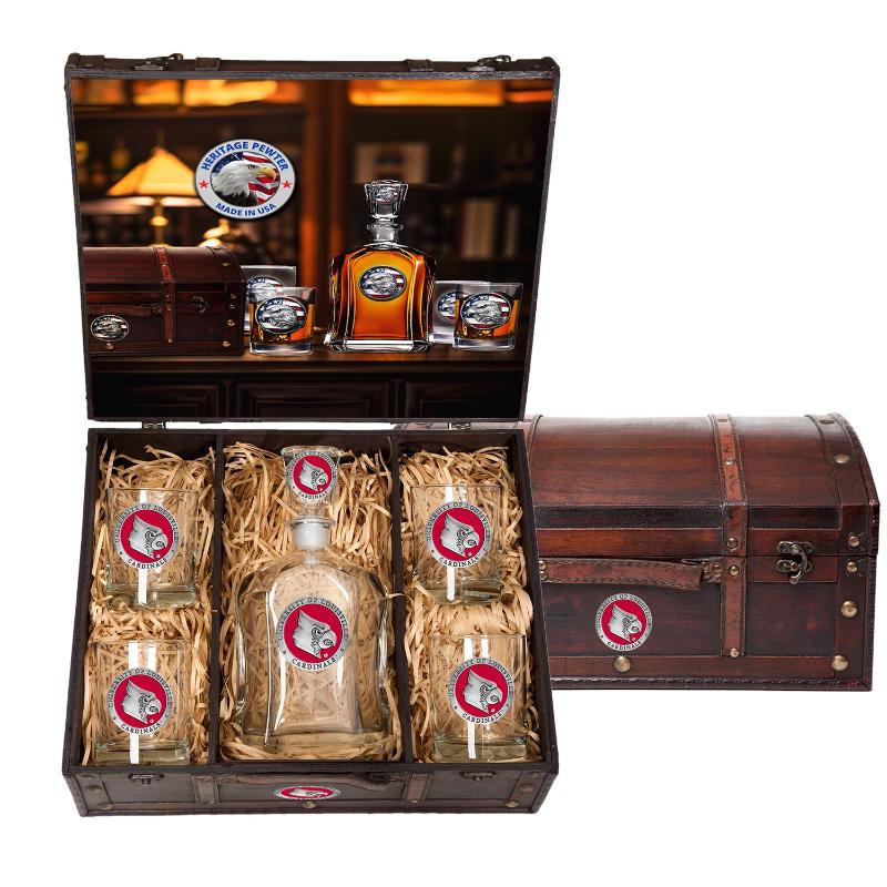 University of Louisville Capitol Decanter Chest Set