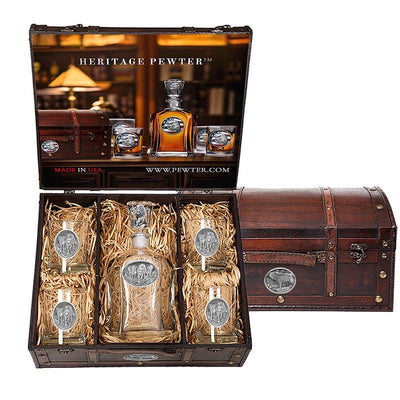 Wolves Capitol Decanter Chest Set