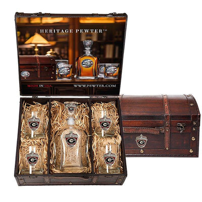 2021 Georgia Official Champion Logo Capitol Decanter Chest Set