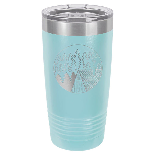 Cabin Scene 20 oz Tumbler - Powder Coated