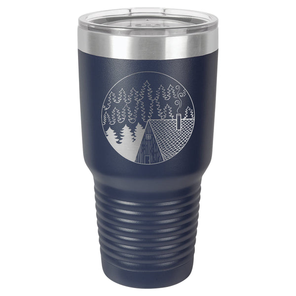 Cabin Scene 30 oz Tumbler - Powder Coated