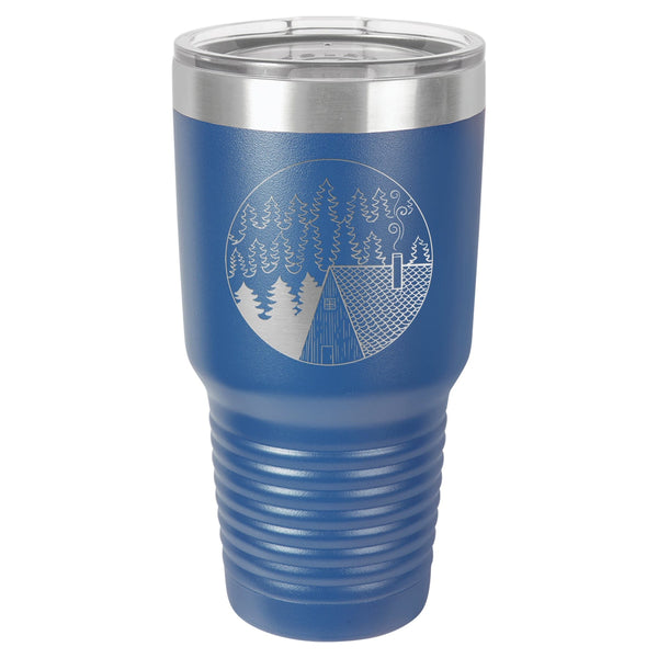 Cabin Scene 30 oz Tumbler - Powder Coated