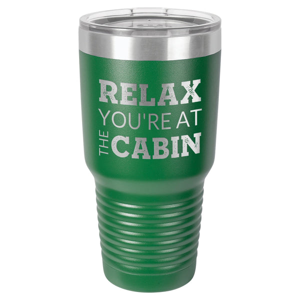 At The Cabin 30 oz Tumbler - Powder Coated