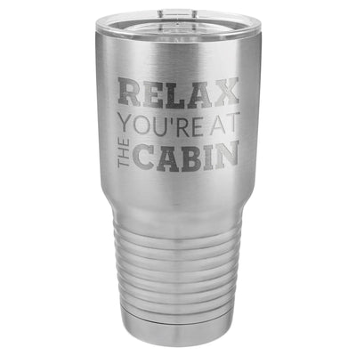 At The Cabin 30 oz Tumbler - Stainless Steel