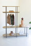 TALL ASYMMETICAL IRON RECYCLED GARMENT DISPLAY