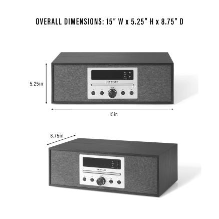 Crosley Finn Radio CD Player - Black