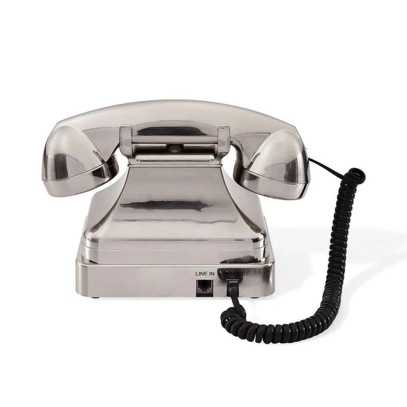 Kettle Classic Desk Phone in Black and Brushed Chrome