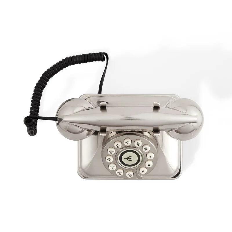 Kettle Classic Desk Phone in Black and Brushed Chrome