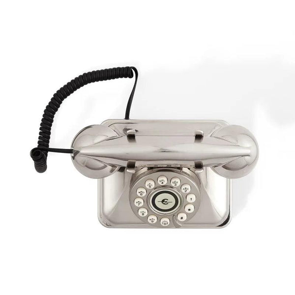 Kettle Classic Desk Phone in Black and Brushed Chrome