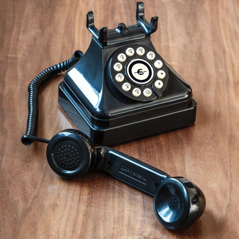 Kettle Classic Desk Phone in Black and Brushed Chrome